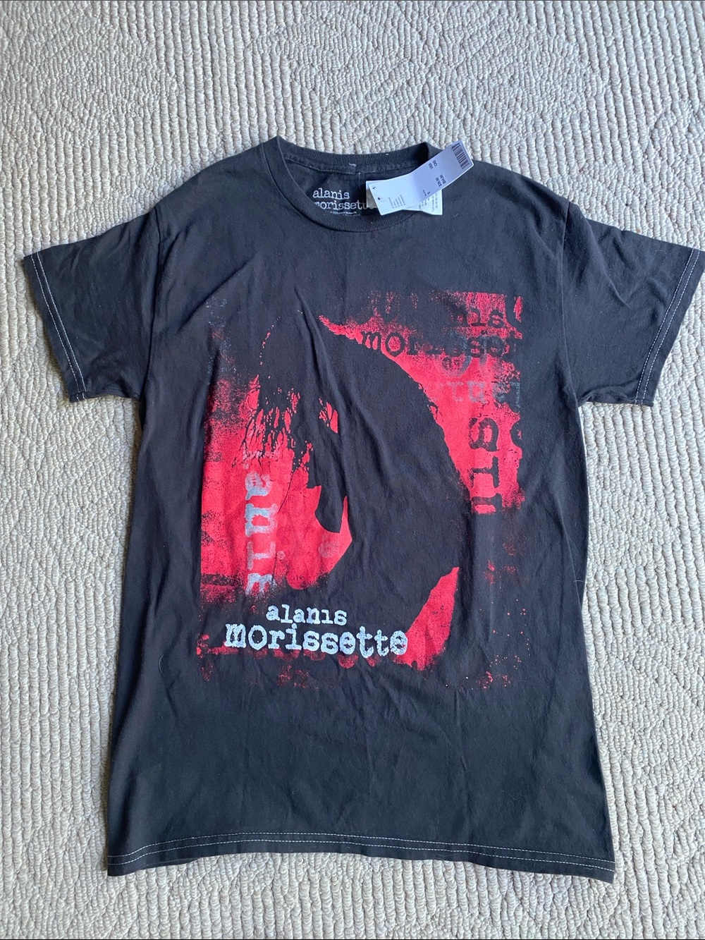 Alanis Morissette Black Graphic Band Tee with Red Print - Urban Outfitters - NWT